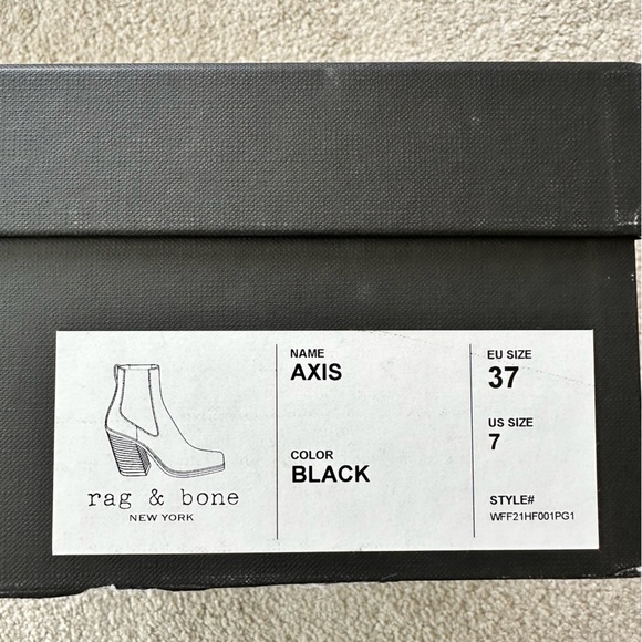 NEW Rag & Bone Axis Boot Black Size 37 - Picture 5 of 7